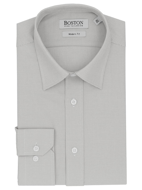 Liberty Business Grey Microchecked Shirt