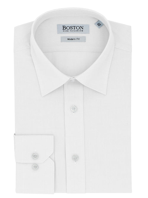 Liberty Business White Textured Shirt