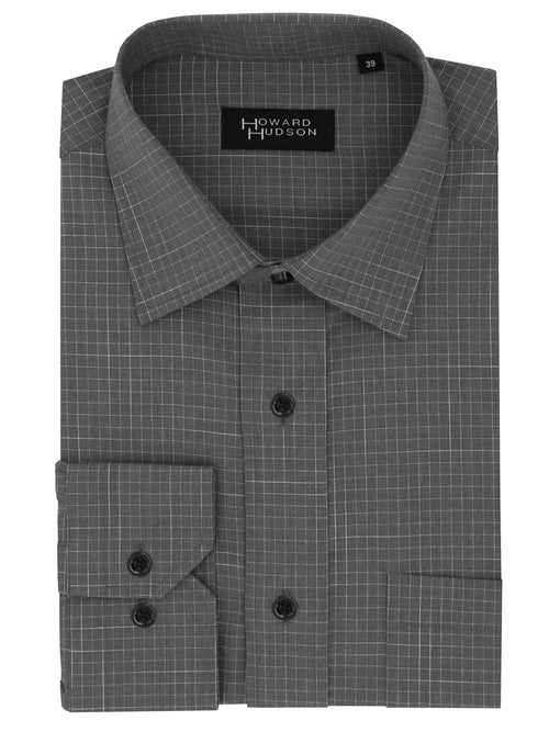 Brooke Grey Mini Windowpane Shirt