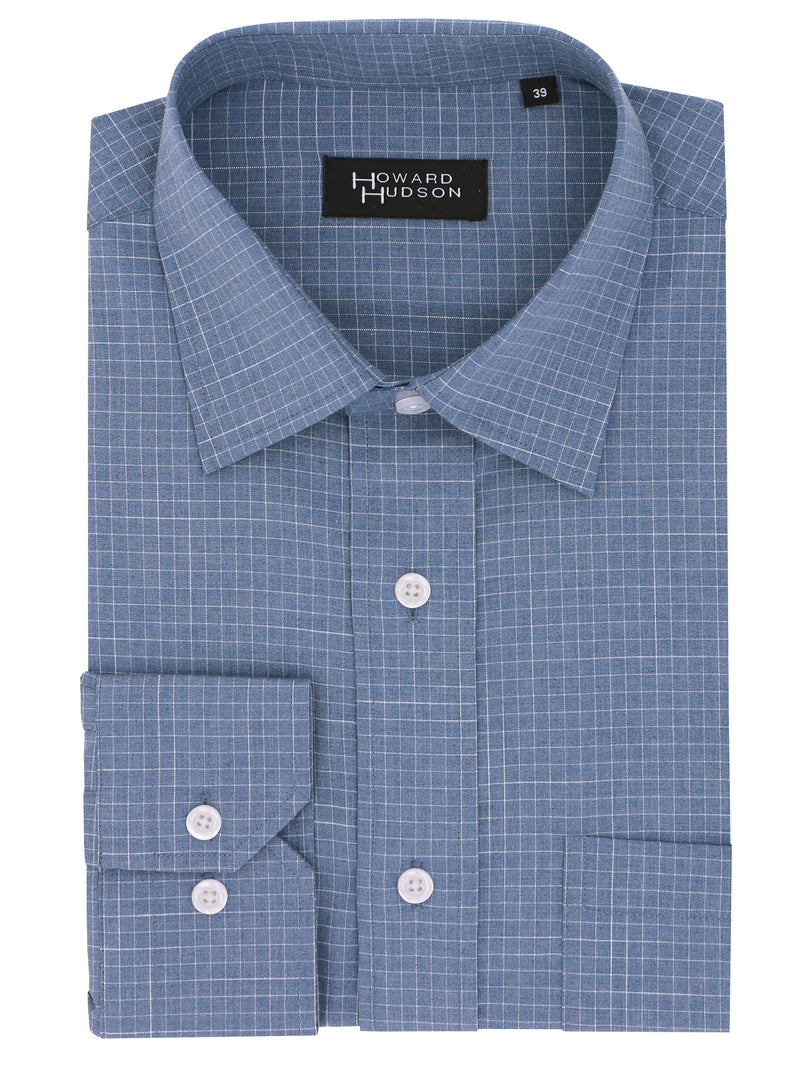Brooke Blue Mini Windowpane Shirt