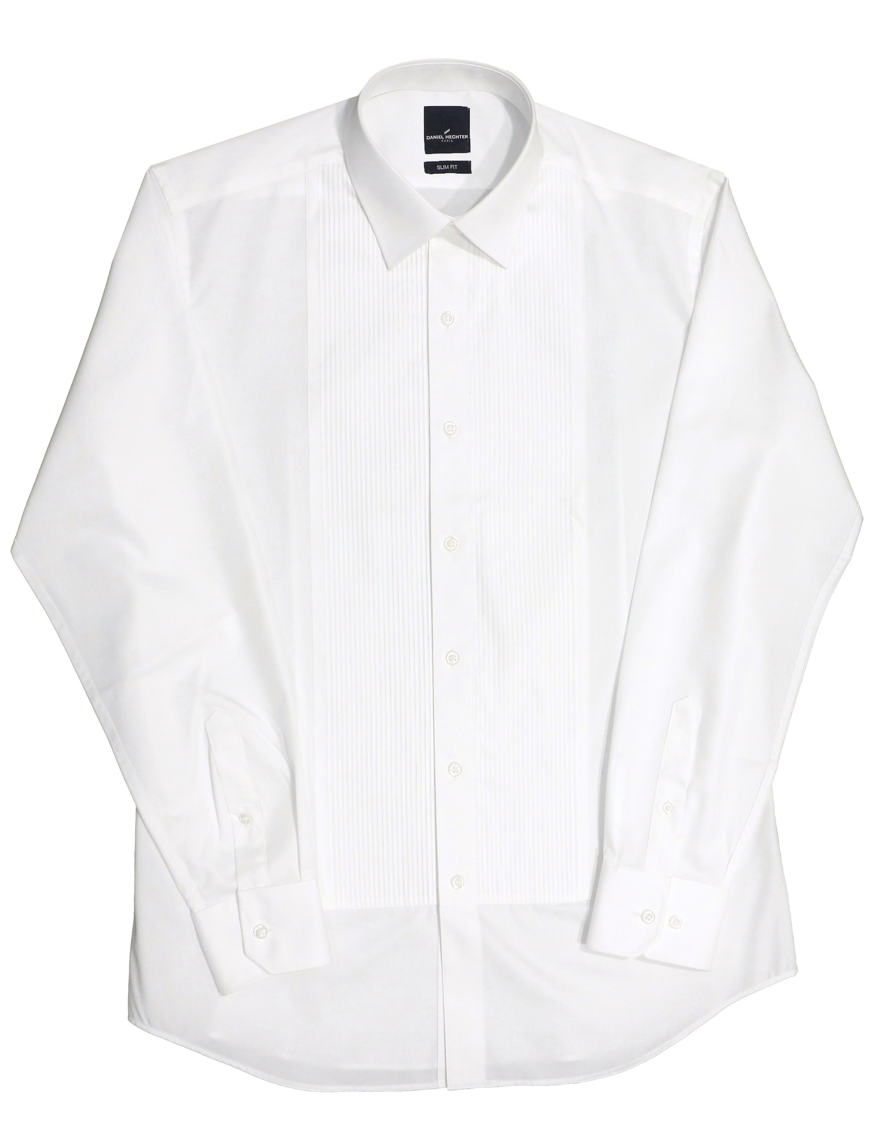 Plain Button 5WT White Easycare Dinner Shirt