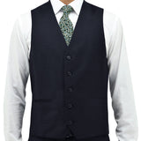 Ryan 106 Navy Australian Merino Wool Waistcoat