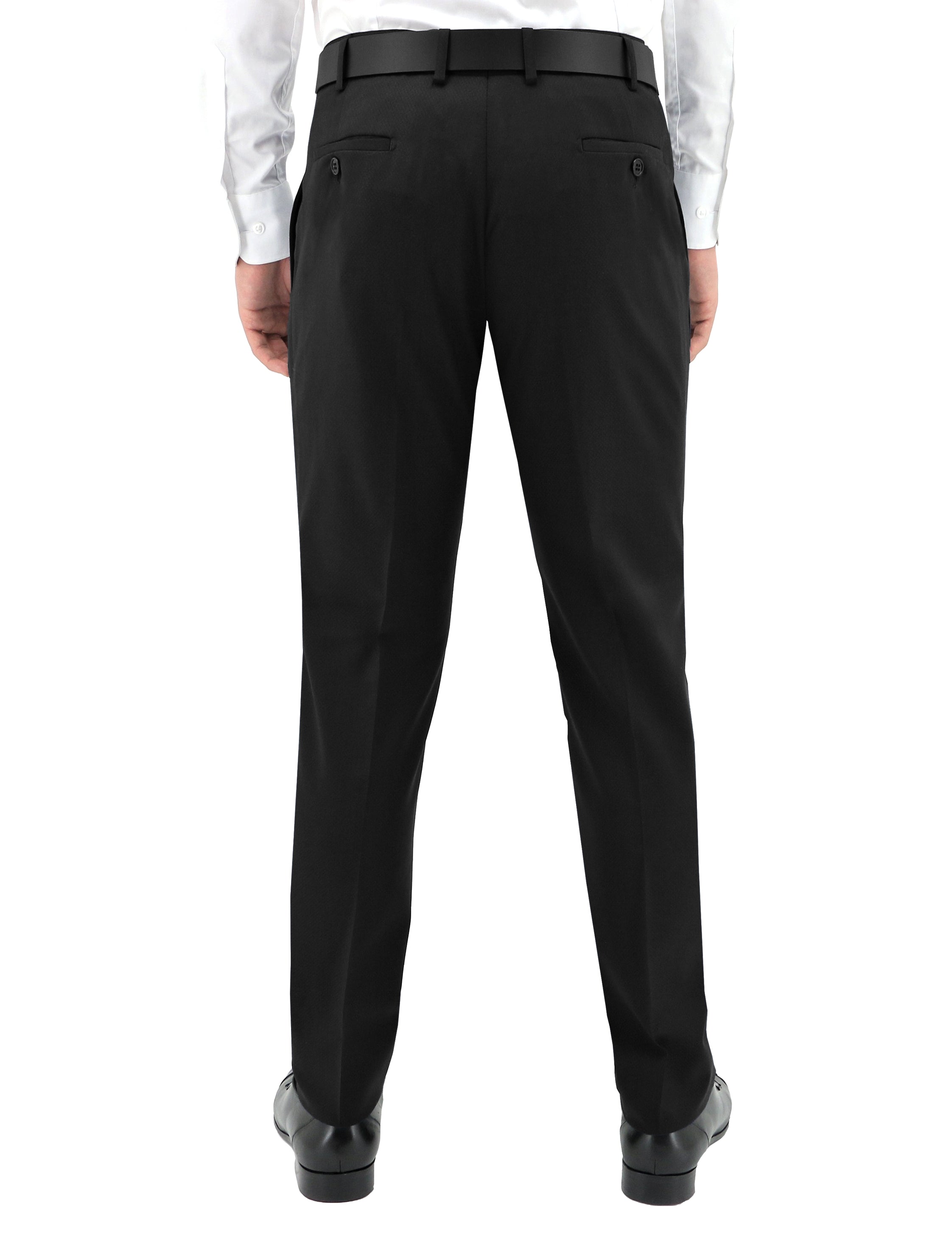 Edward 203 Black Australian Merino Wool Suit Trouser
