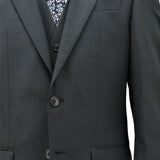 Michel 704 Charcoal Australian Merino Wool Suit Jacket