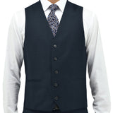 Ryan 106 French Navy Australian Merino Wool Waistcoat