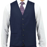 Ryan 106 Royal Blue Australian Merino Wool Waistcoat
