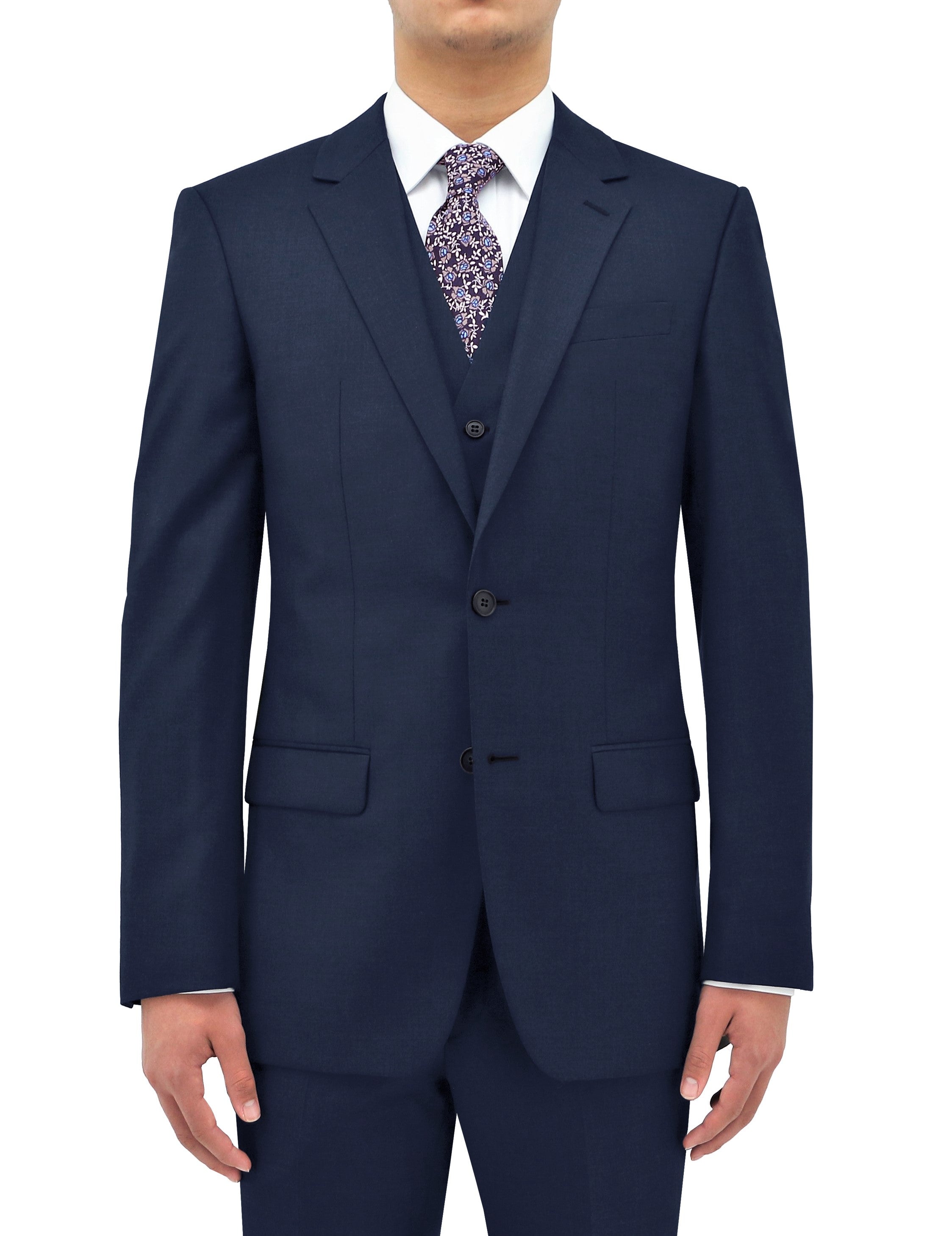 Ryan 106 Royal Blue Australian Merino Wool Waistcoat