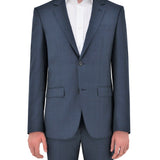 Edward 210 Blue Check Australian Merino Wool Suit Trouser