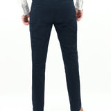 Navy 490 Cotton Stretch Slim Chino